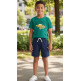 Conjunto Niño Camiseta + Short Champion Graphic "Green and Navy"