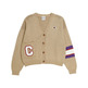 Champion C Logo Patch Knitted Cardigan "Beige"