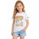 Camiseta champion niña Graphi "White-orange"