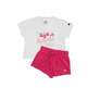 Champion Girls Legacy Cotton Idea Mix T-shirt and Short Set "White"