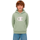 Sudadera Niño/Niña con Capucha Champion Graphic Logo Powerblend "Light Olive Green"