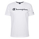 Champion Legacy Cotton Contrast Scrip Logo T-shirt "White"