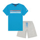 Champion Legacy Kids Graphic T-Shirt / Short Set "Light Blue"