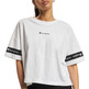 Champion Legacy Wm´s Sleeves Script Print Logo Cropped Tee "White"