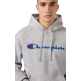 Sudadera Champion con capucha de felpa para hombre corte relajado “Gray”