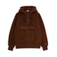 Champion Script Logo Winter Fleece Hoodie "Brown"