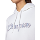Champion Women's Fleece Hooded Sweatshirt Script Logo "White"