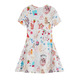 Desigual Cats Skater Dress "White"