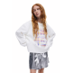 Desigual Sudadera Bordado "White-Multicolor"