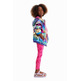 Desigual Girls Iridescent Raincoat Rainbow