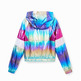 Desigual Girls Iridescent Raincoat Rainbow
