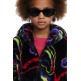 Desigual Girls Rainbow Fur Jacket "Tutti Fruti"