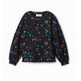 Desigual Girls Sweatshirt with Heart Illustrations