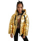 Desigual Golden Padded Jacket with Detachable Sleeves