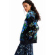 Desigual Oversize Floral Hoodie "Royal"