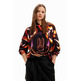 Desigual Oversize Mickey Mouse Sweatshirt "Black-Orange"