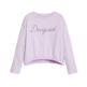 Desigual PLAIN T-SHIRT WITH RHINESTONE LOGO "purple"