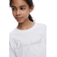 Desigual PLAIN T-SHIRT WITH RHINESTONE LOGO "White"