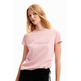 Desigual Slim Rhinestone T-shirt  "Pink"