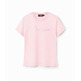 Desigual Slim Rhinestone T-shirt  "Pink"