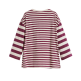 Desigual Striped T-shirt with butterfly beads "Eggplant"