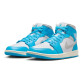 Jordan 1 Mid Dark Powder Blue White Sail Neutral Grey (Women's)