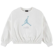 Sudadera Corta sin Capucha Niña Jordan Jumpman Club Pleated Fleece "Sail"