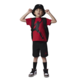 Conjunto Jordan Infants Jumpman Jumbo Tee + Short "Black-Gym Red"