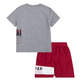 Jordan Kids JDB Jumpman Wrap Logo Tee and Short Set "Gym red-Carbono"