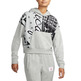 Jordan Women's Fleece Allover Printed Hoodie "Base Grey"