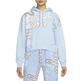 Jordan Women's Fleece Allover Printed Hoodie "Celestine Blue"