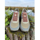 Zapatillas  Mujer Mustang Joggo "Beige Plity Azul"