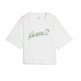 Puma ESS+ BLOSSOM Short Graphic Tee "White-Green"