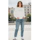 Sudadera Mujer Puma ESS Rhinestone CREW TR "White"