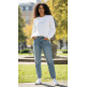 Sudadera Mujer Puma ESS Rhinestone CREW TR "White"