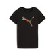 Puma GRAPHICS Floral Cat Logo Tee "Black"
