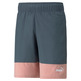 Puma Power Colorblock Woven Shorts 9" "Dark Slate-Rosette"