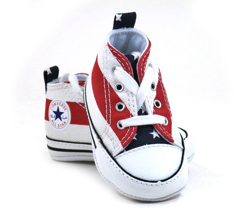 Converse Lonas Chuck Taylor First Star Bebe 602 blanco rojo