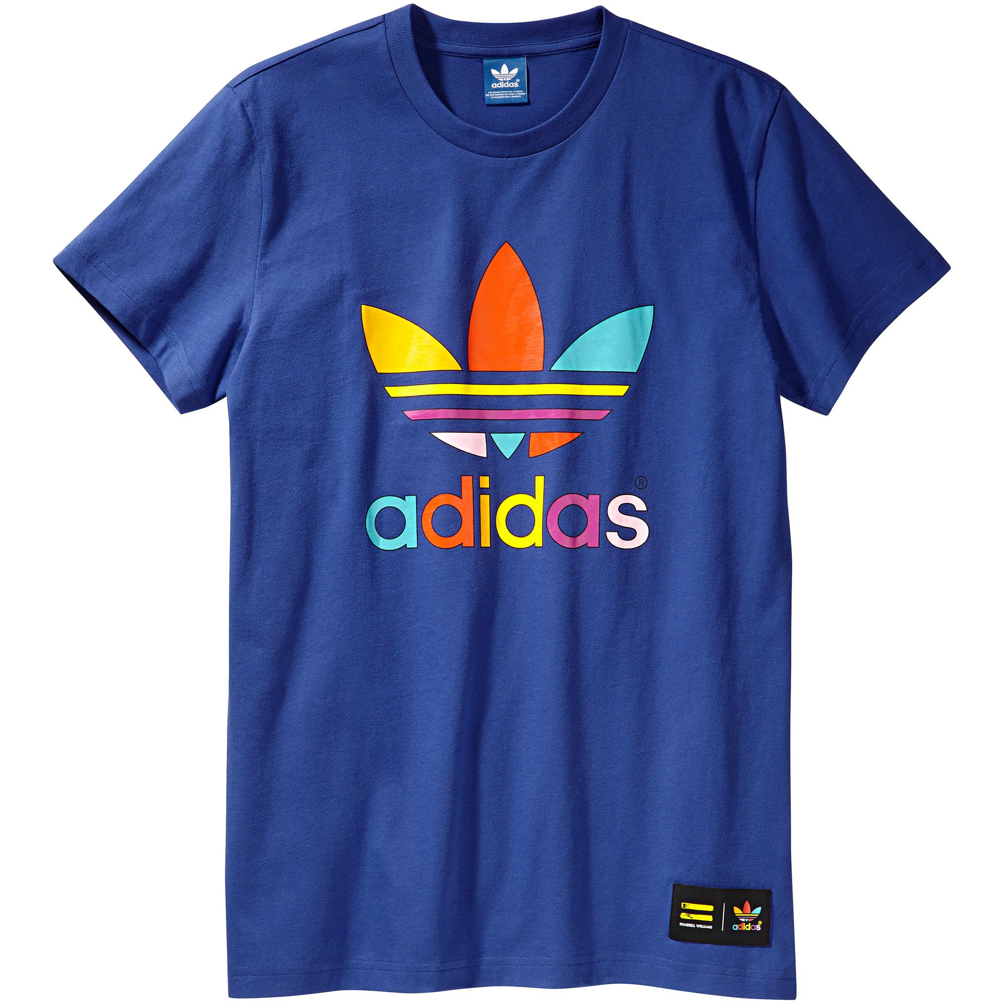 Médico llegada Prevención Adidas Originals Camiseta Mono Color Trefoil Pharrell (azul)