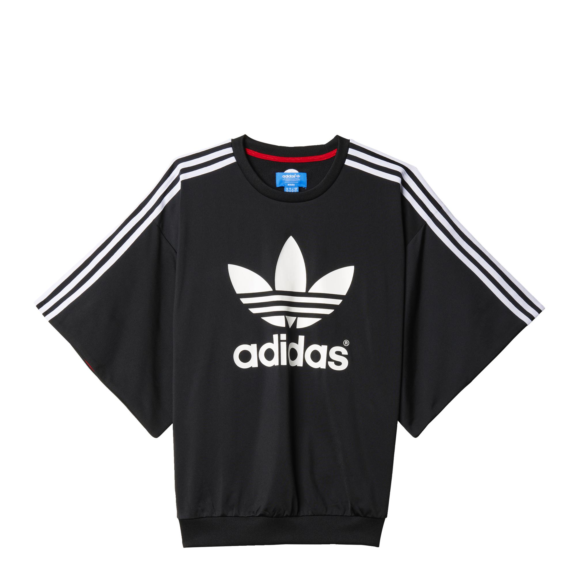 Adidas Originals Rita Ora Sweatshirt Kimono negro blanco