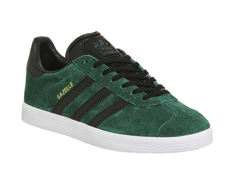 adidas gazelle green and black
