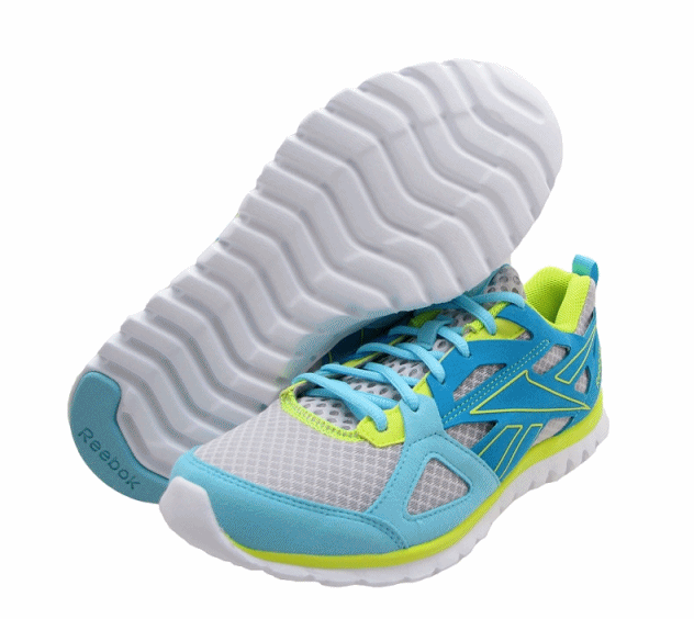 Reebok Mujer SubLite Prime Running Azul gris blanco lima