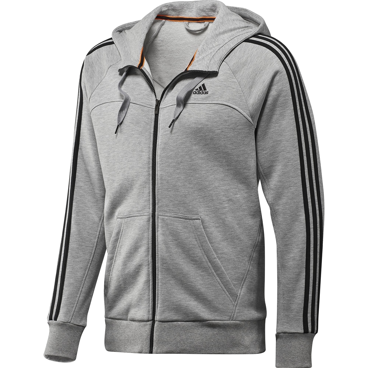 sudadera adidas gris y negra