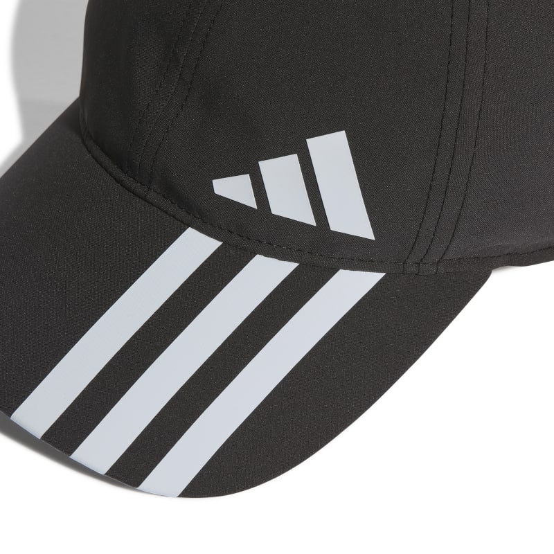paz Jugar con Viento fuerte Adidas 3-Stripes AEROREADY Baseball Cap (Black)