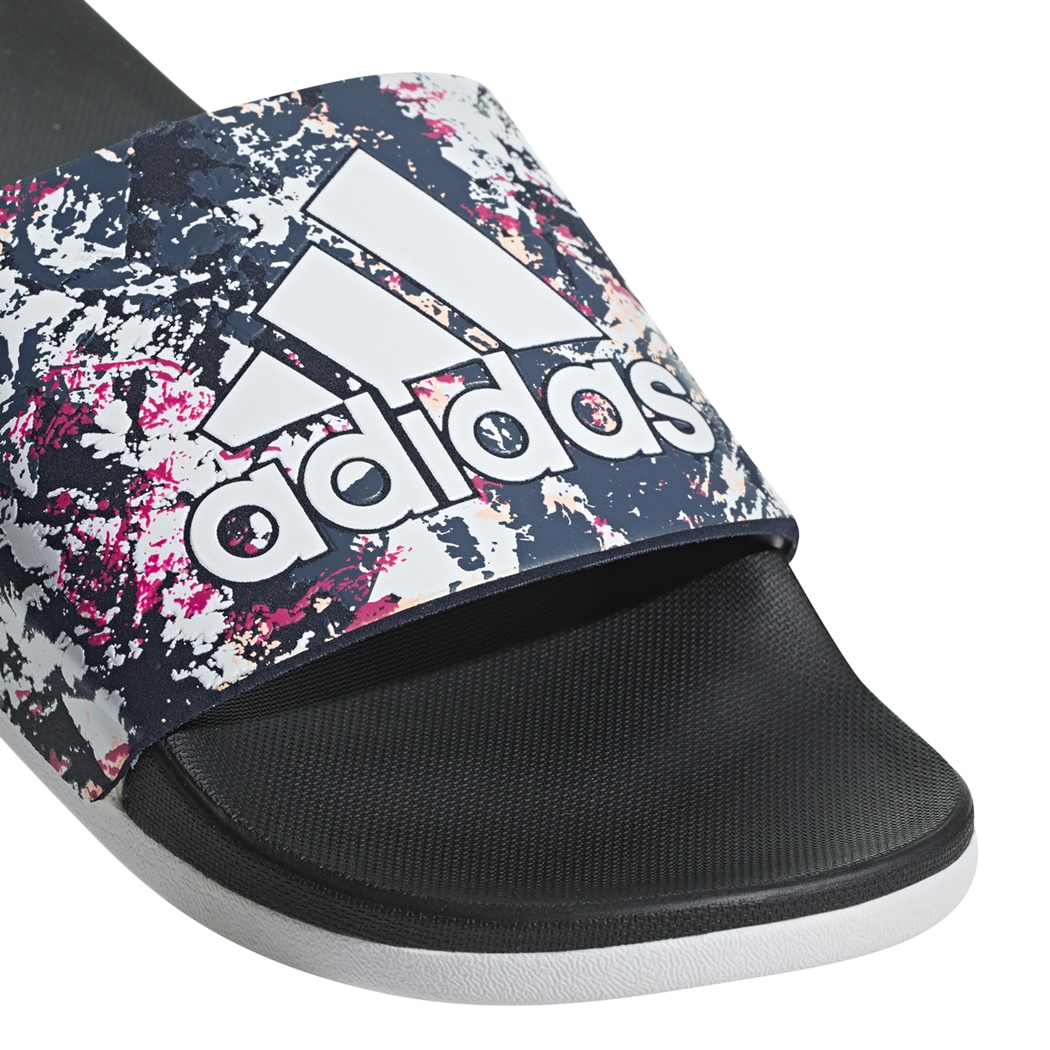Adidas Adilette Cloudfoam Plus Graphic Core Black Ftwr White