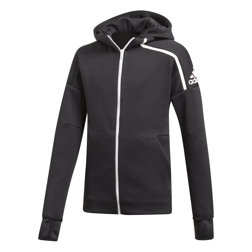 Adidas Junior YG Z.N.E. 3.0 FZ Hoodie (Black/White)