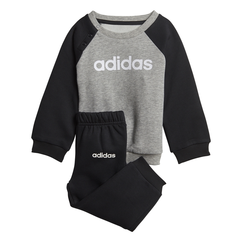 Adidas Linear Fleece Jogger Set Infants (medium grey/black)