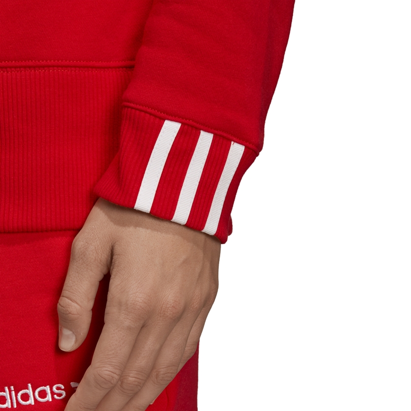 Adidas originals coeeze fleece sweatshirt in red clearance