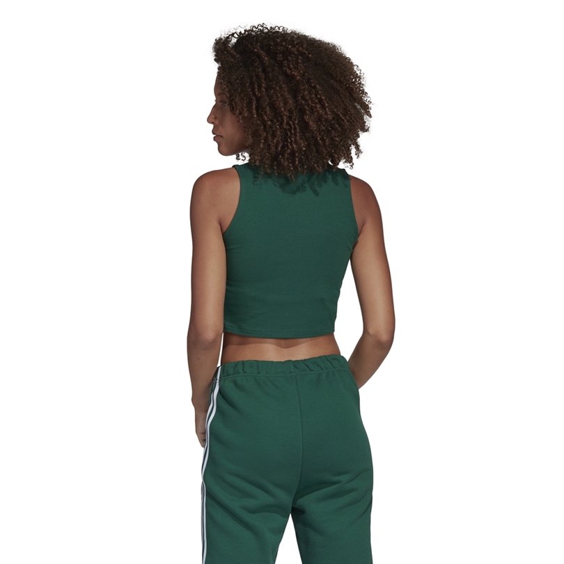 Vintage Neon Lime Green Adidas Crop Top