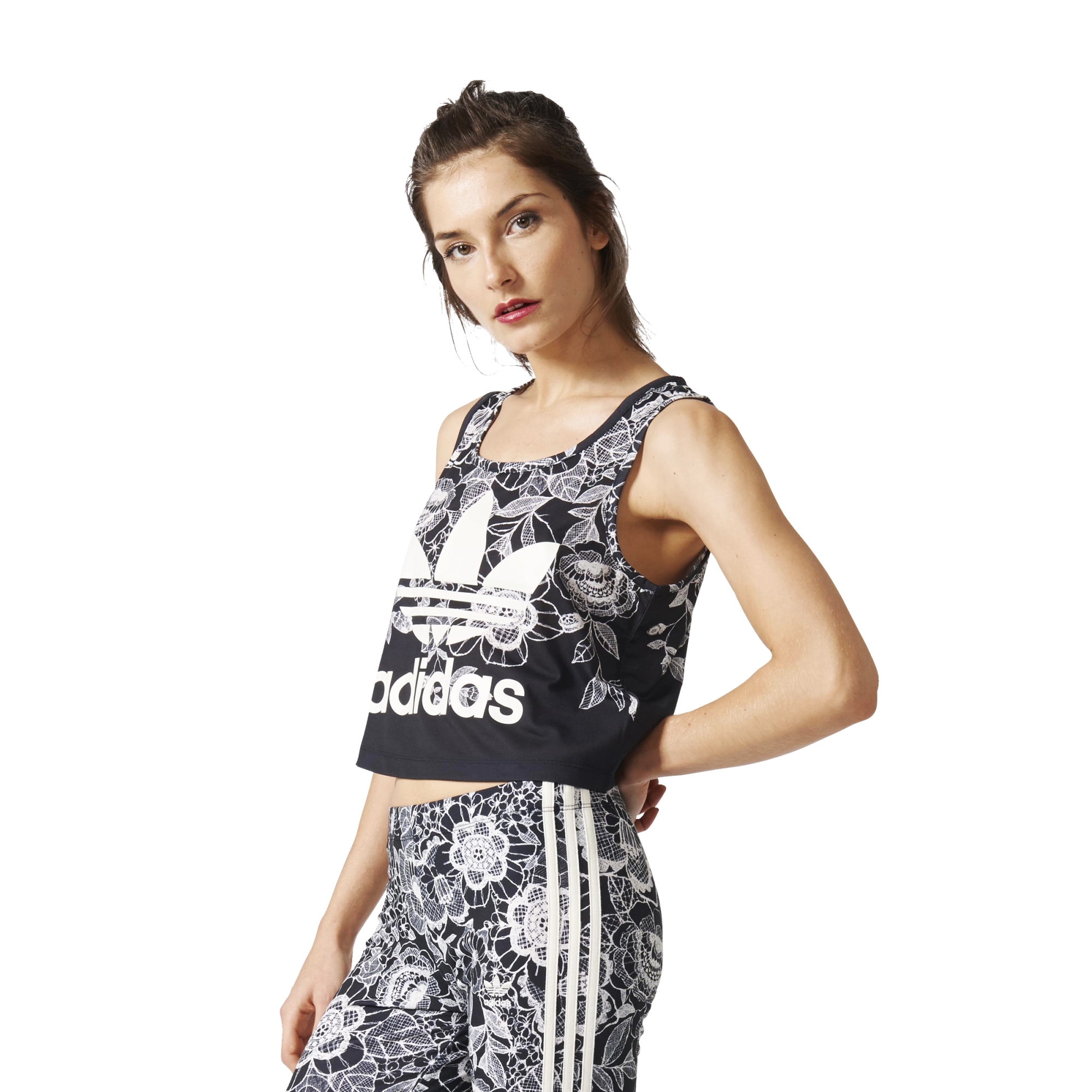 Adidas Originals Farm Florido Loose Crop Top Floral Vintage m